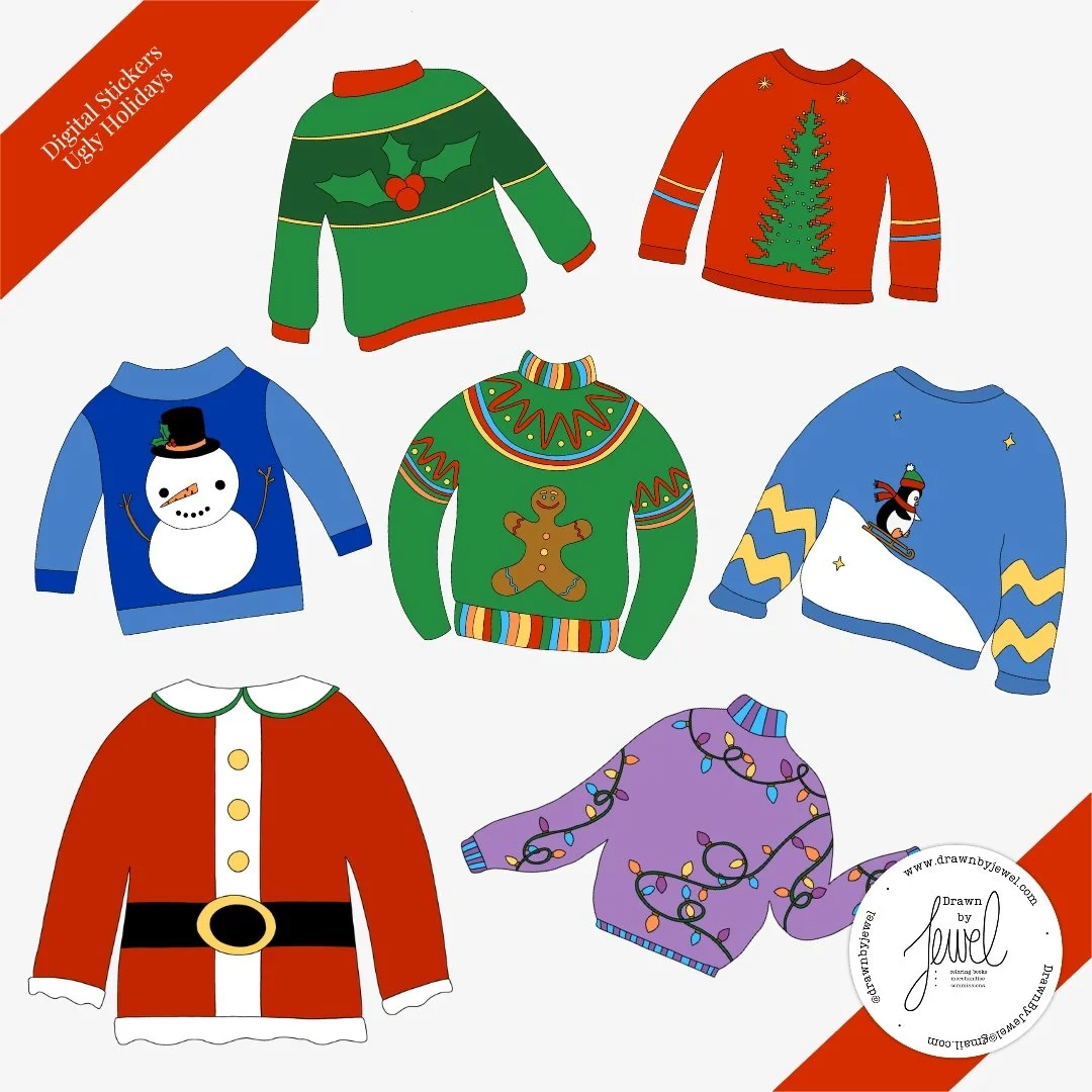 Digital Stickers Ugly Holidays