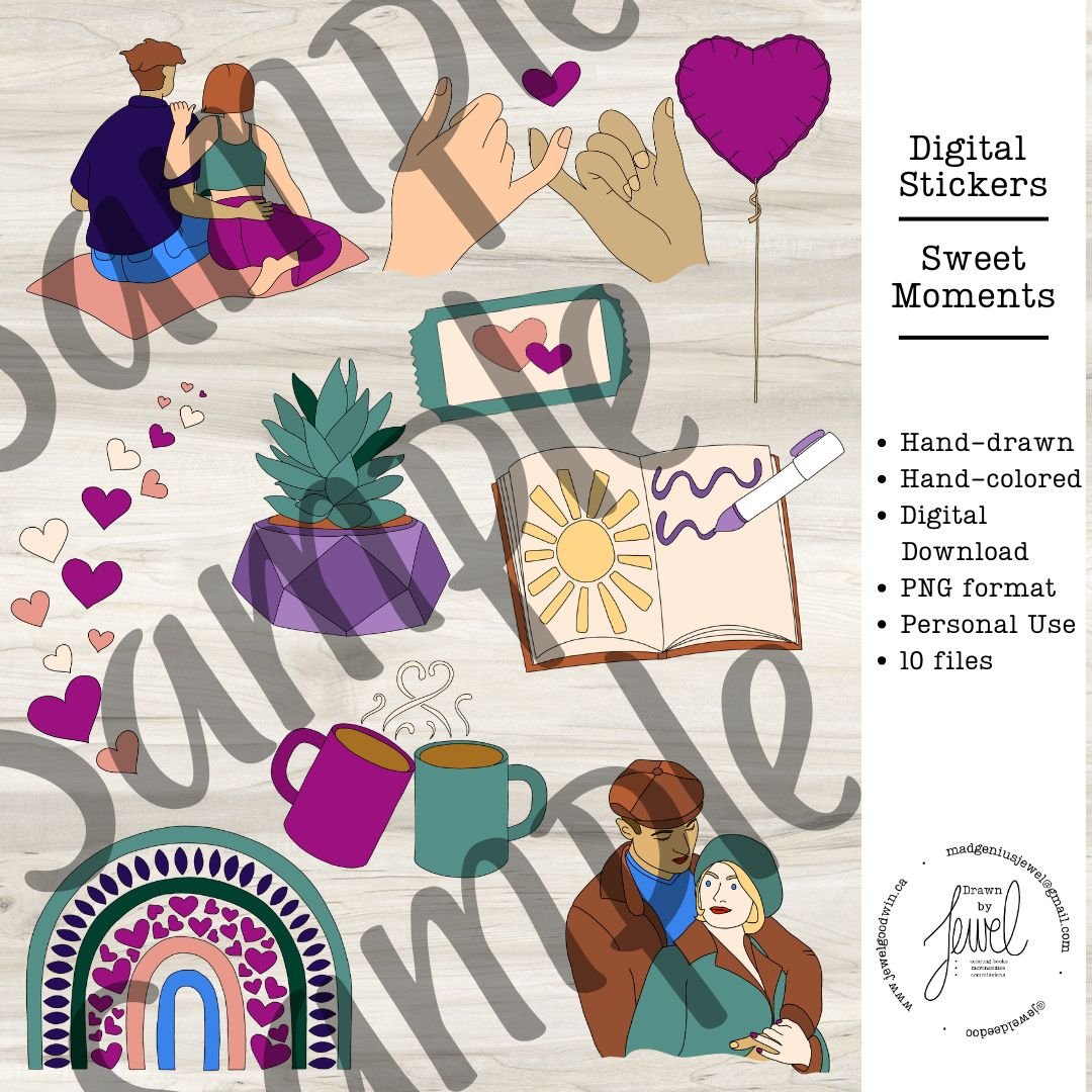 Digital Stickers Sweet Moments