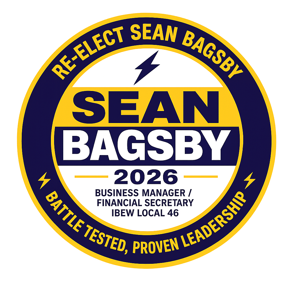 Re-Elect Bagsby for Business Manager IBEW Local 46