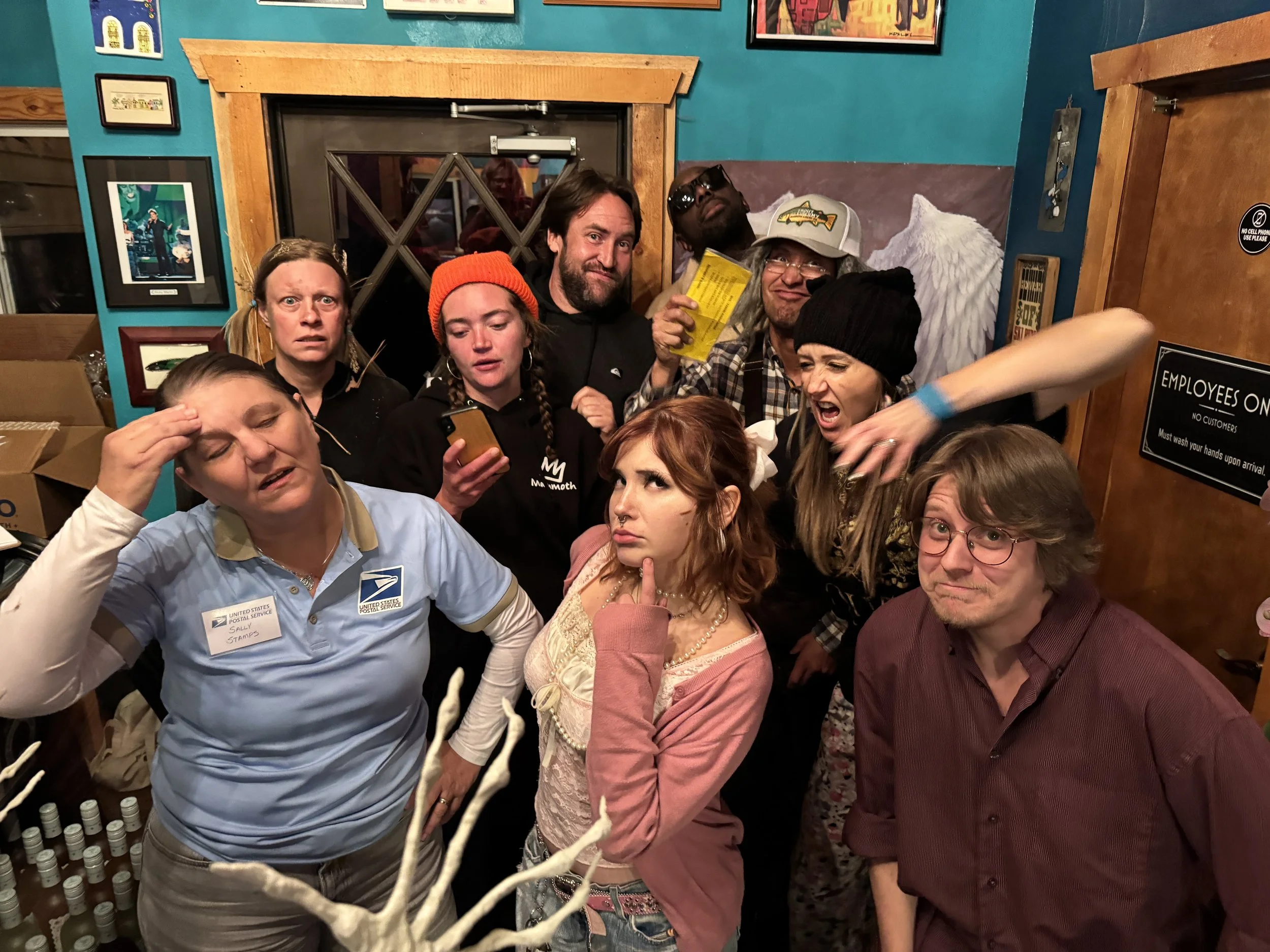 The cast of Sierra Classic Theatre's Murder Mystery Dinner