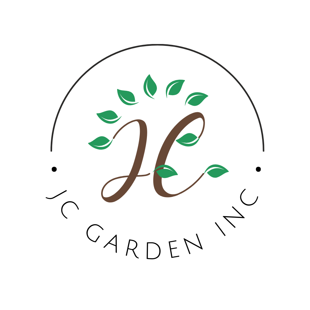 Logo with a stylized tree made of a brown 'J' and 'C' with green leaves, and the text 'J & C' beneath it, all on a black background.