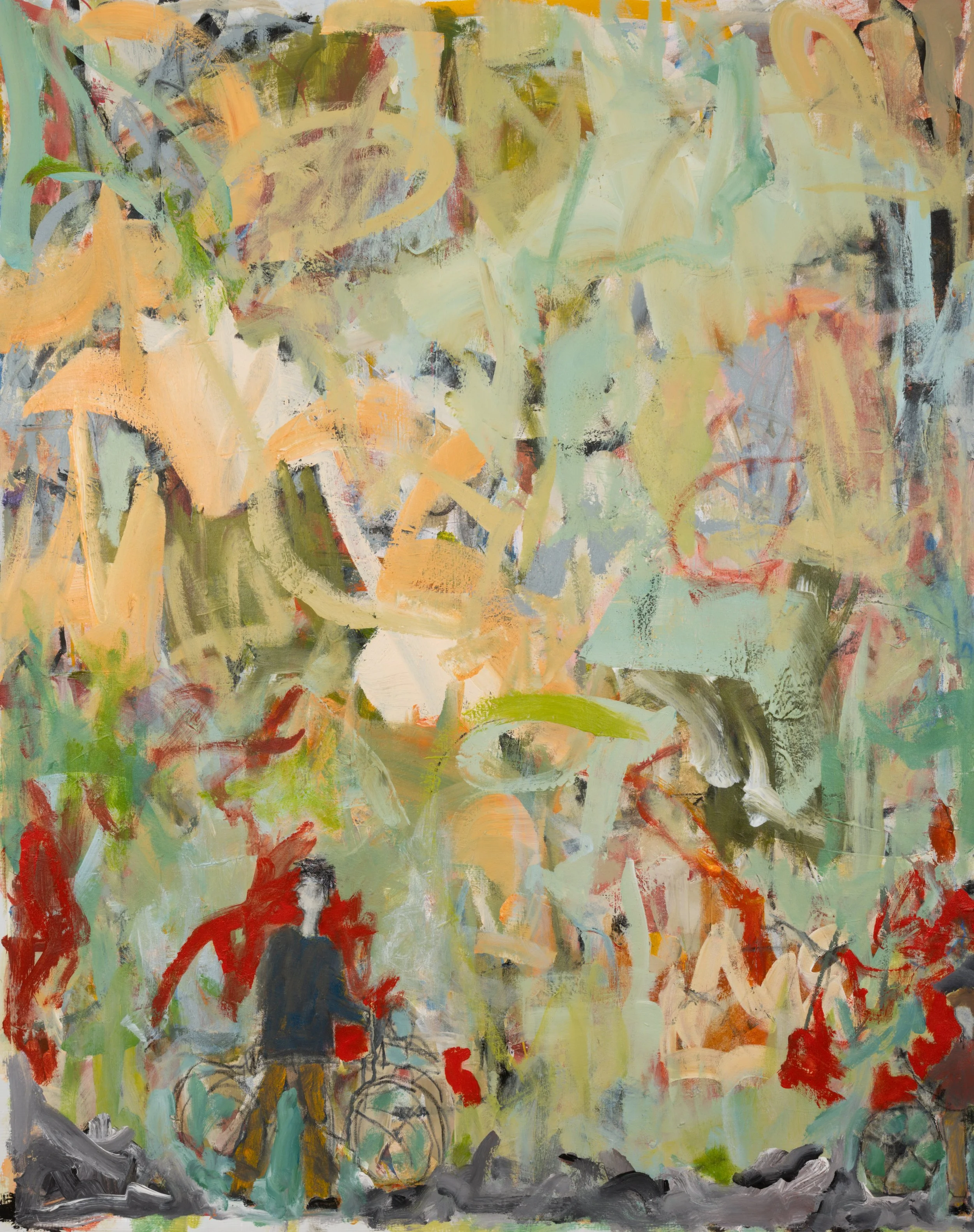 Which Way Should We Go, 2025. Mixed Media on Canvas. W41xH51