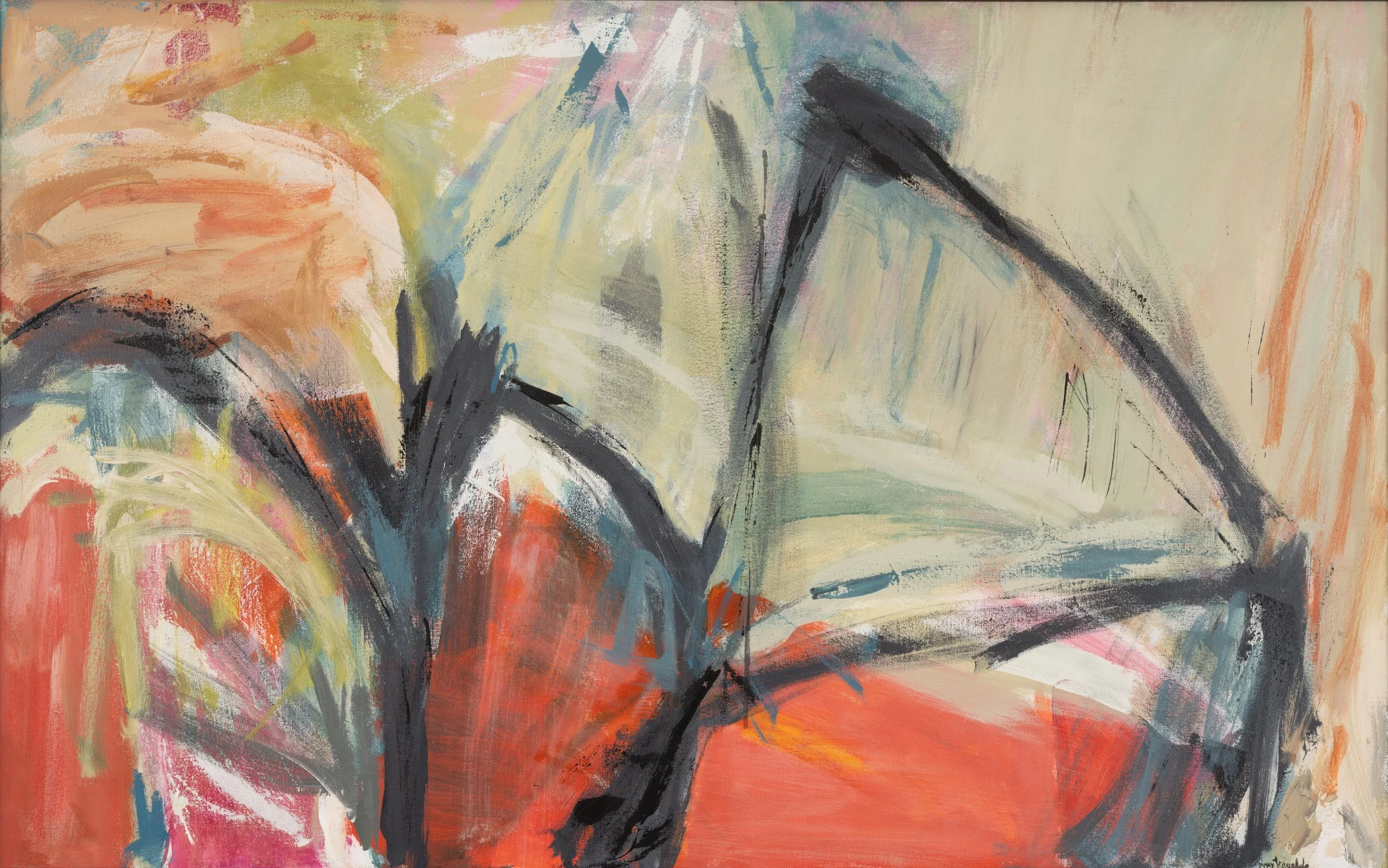 2011, "Peaks and Valleys", Acrylic on canvas, W49 x H31
