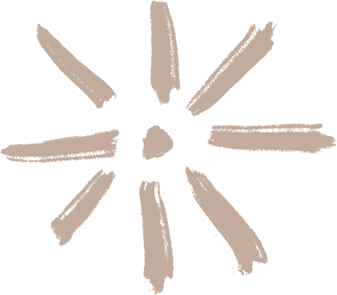 Abstract pattern with beige brushstrokes radiating outward in a circular shape on a black background.