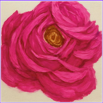 Close-up of a pink flower with a yellow center.