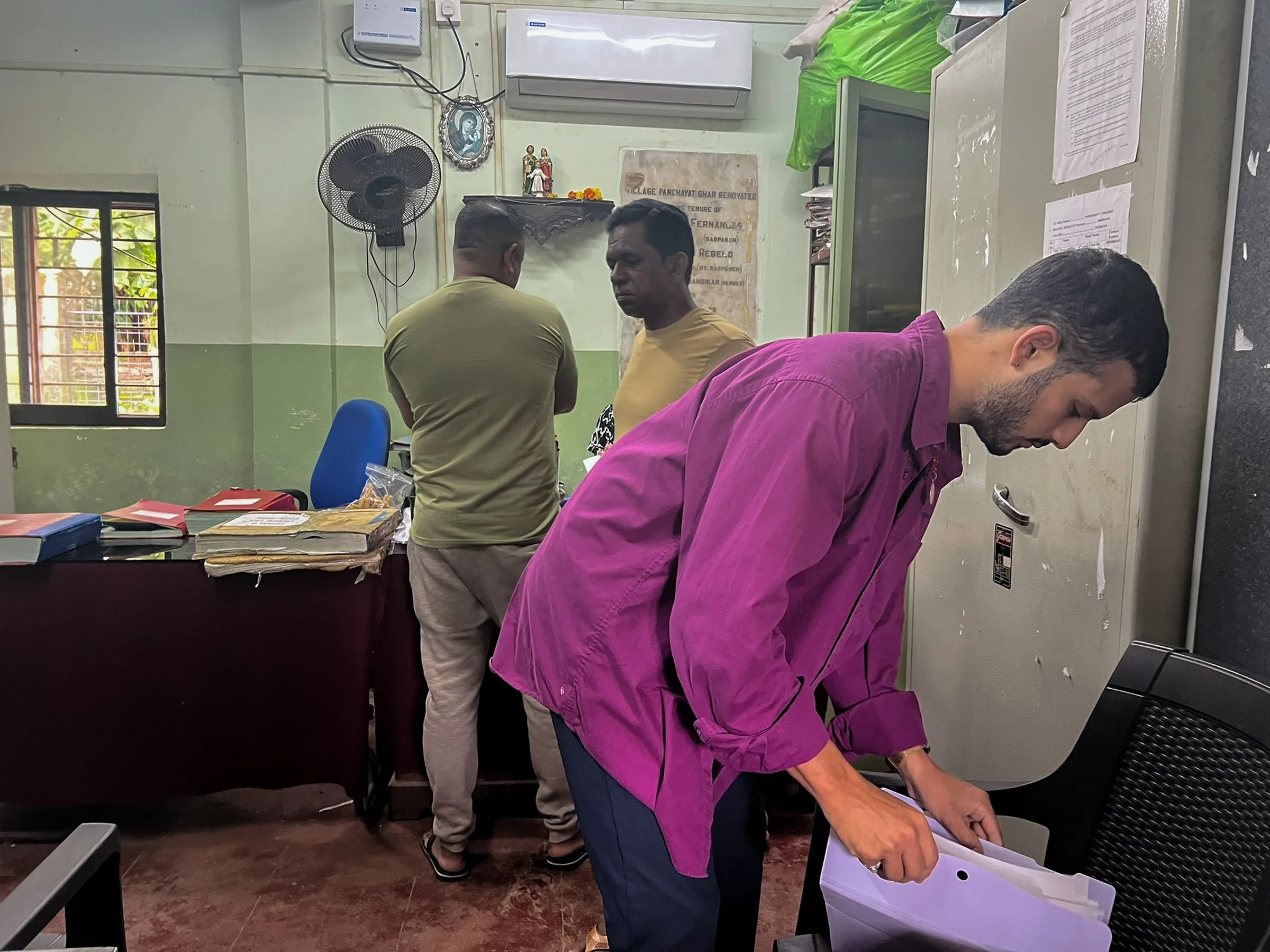   Lots of bureaucratic trips to the Panchayat - village council - for paperwork  