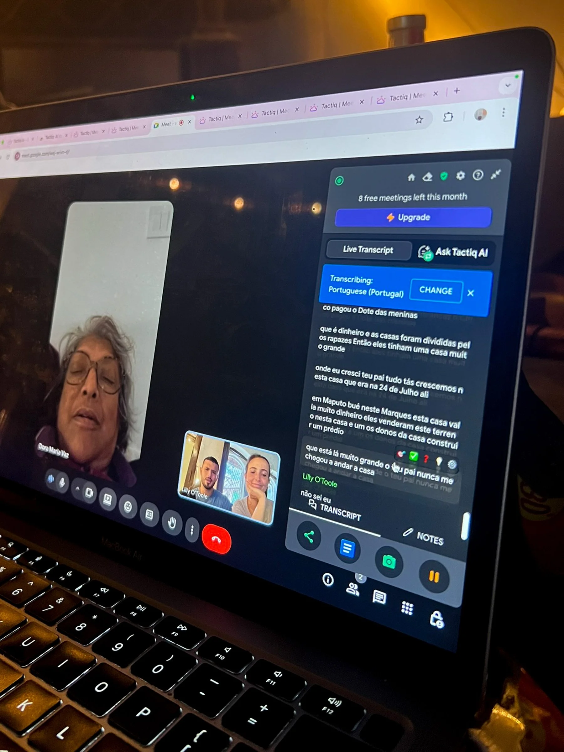   Interviewing Tia Dora in Lisbon about the impossibly long history behind the home…for a future article!  