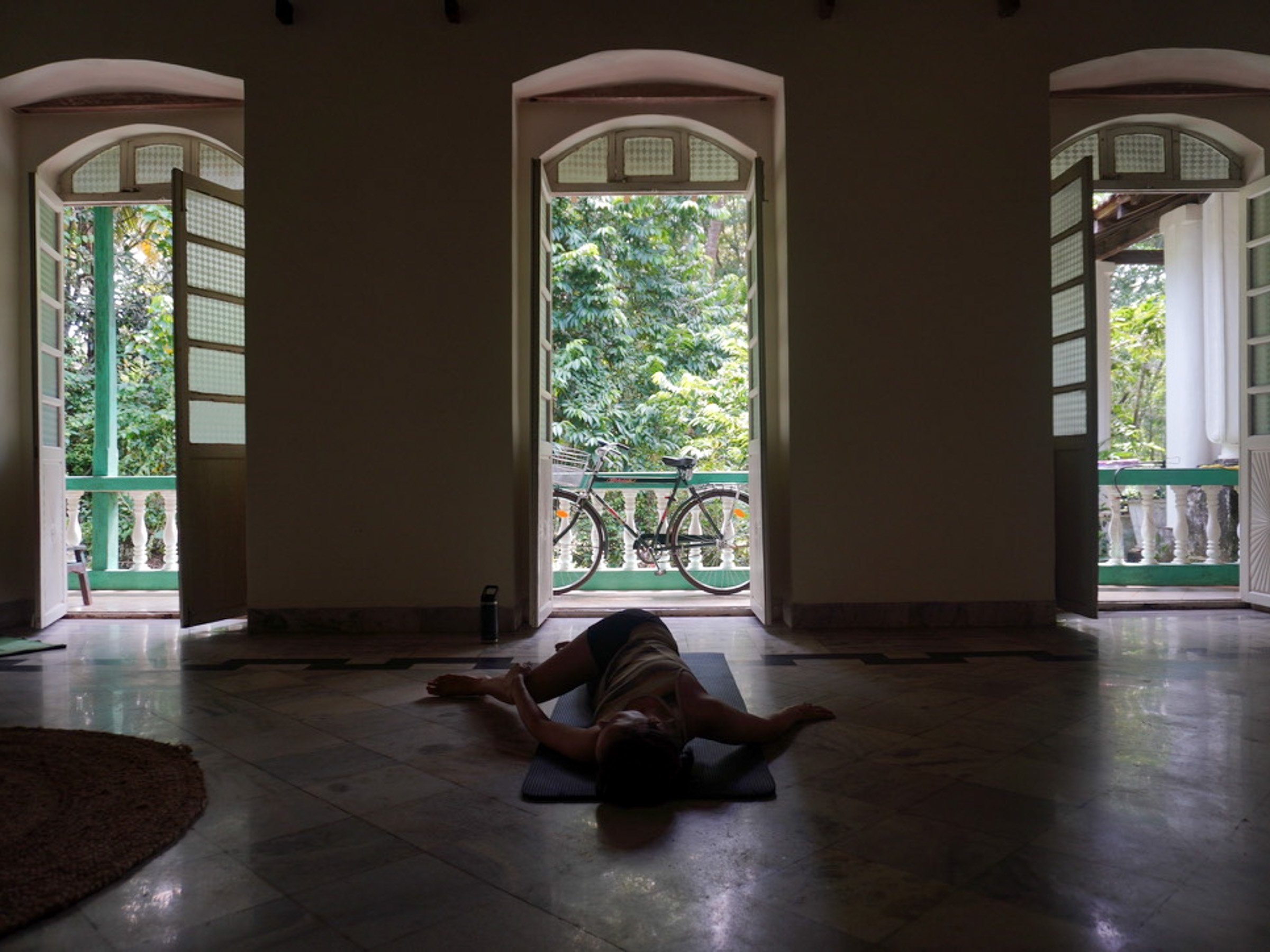   Morning yoga practice  