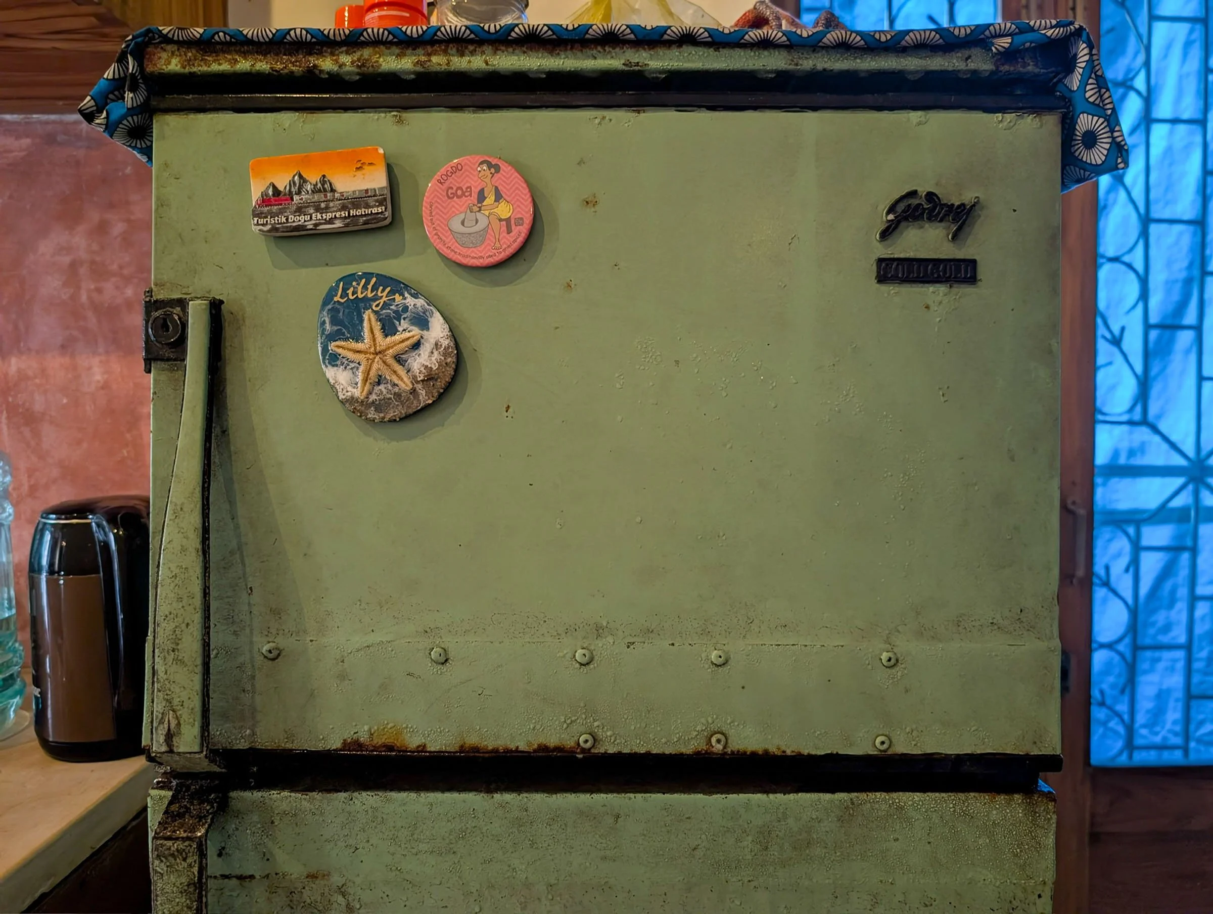   The vintage fridge in need of an upcycle   