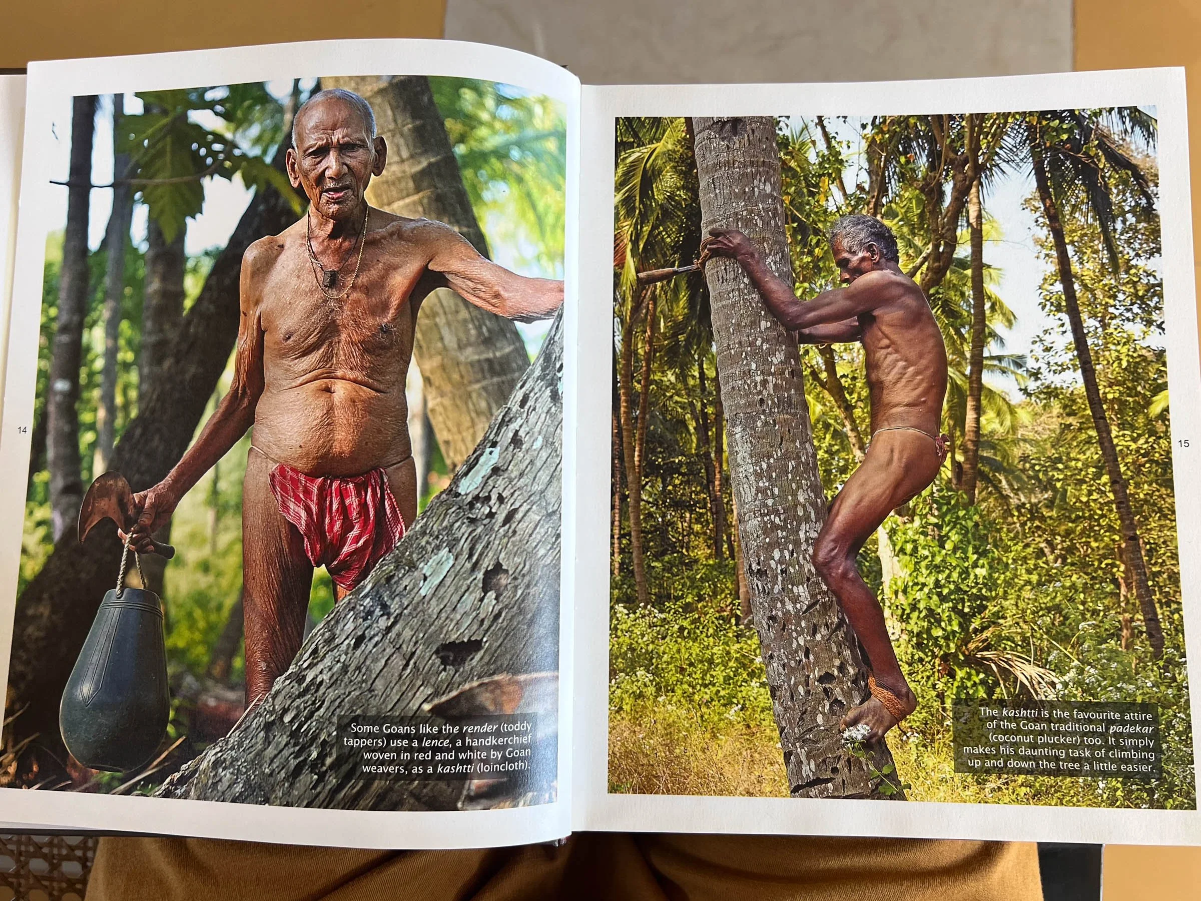   Found this at the Ethnographic museum: traditional padekars (coconut climbers) wear a red, woven loincloth (kashtii)  