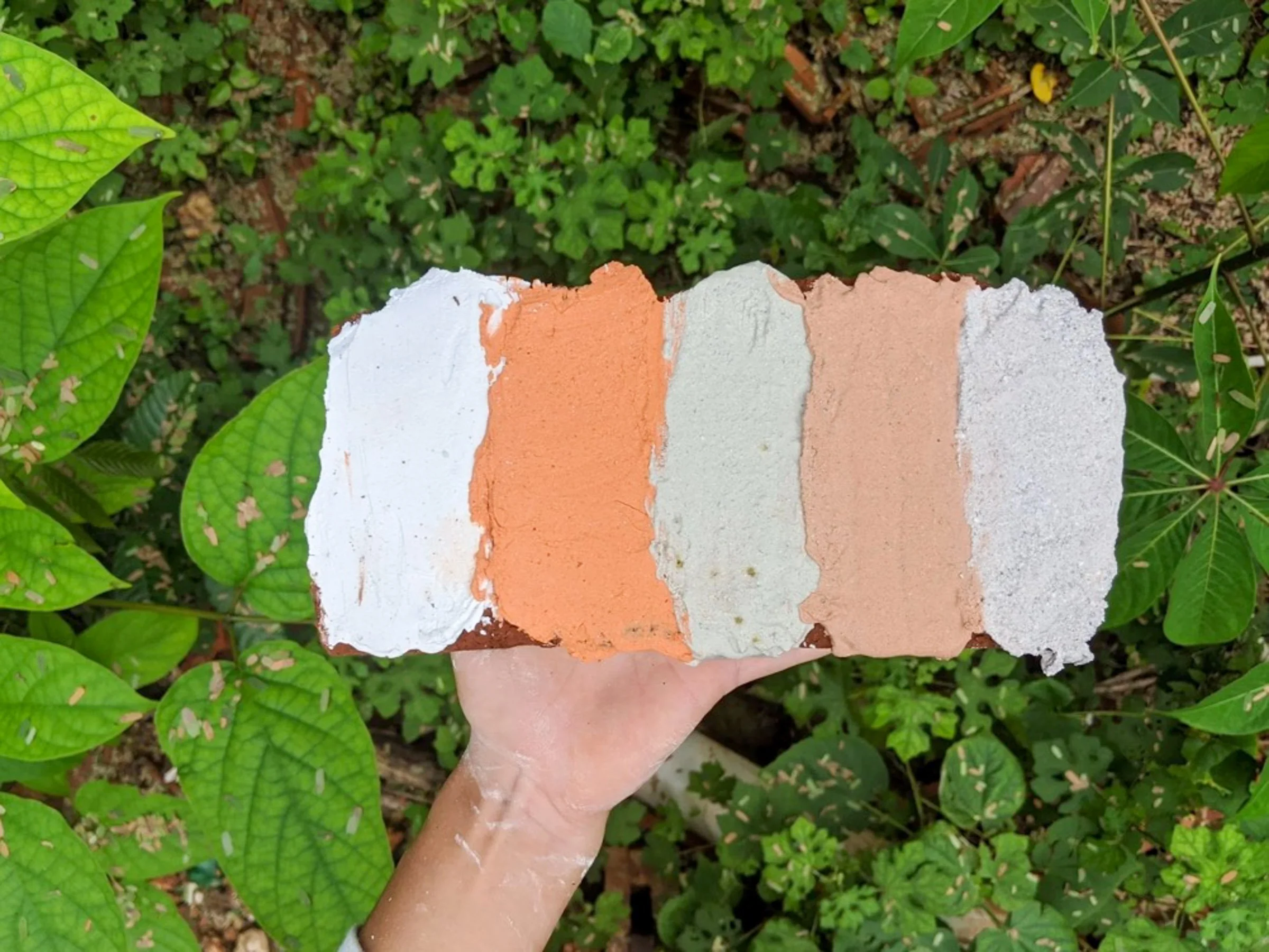   Juliana experiments with lime plaster combinations  