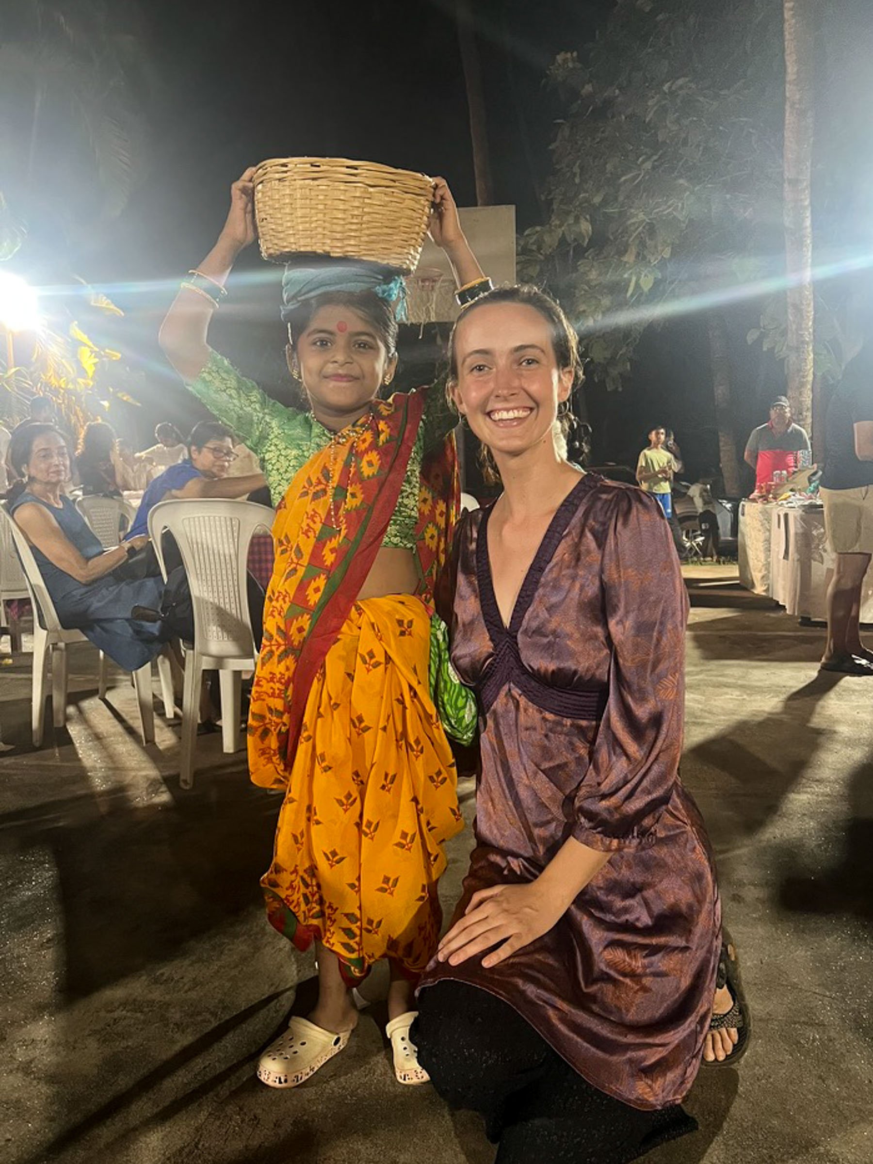   With the winner of the Saligao market costume contest   
