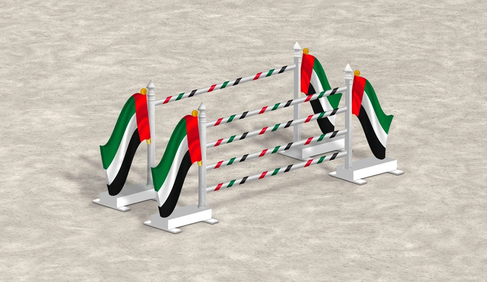 UAE flag showjump, available to design and purchase in UAE through Equicore.