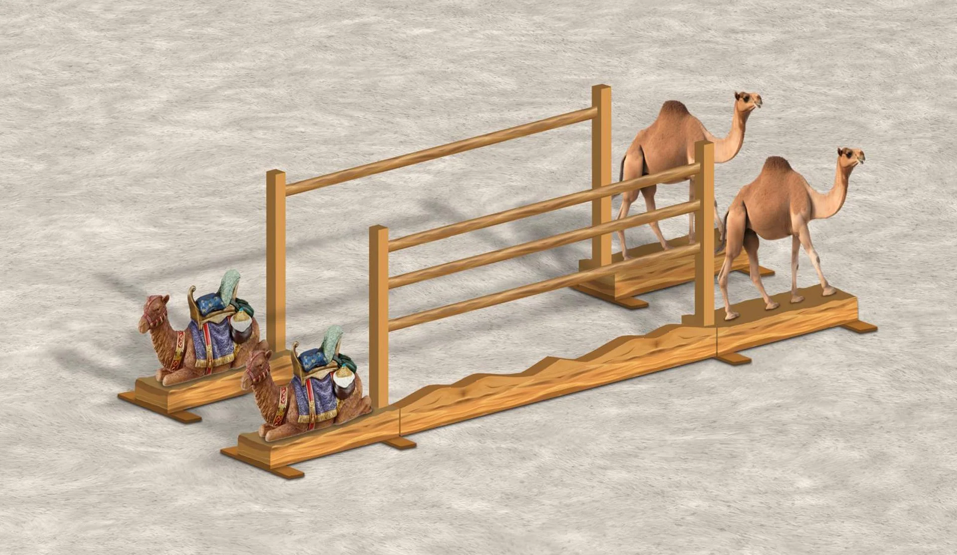 A showjump designed with integrity to the UAE, the camel jump. 