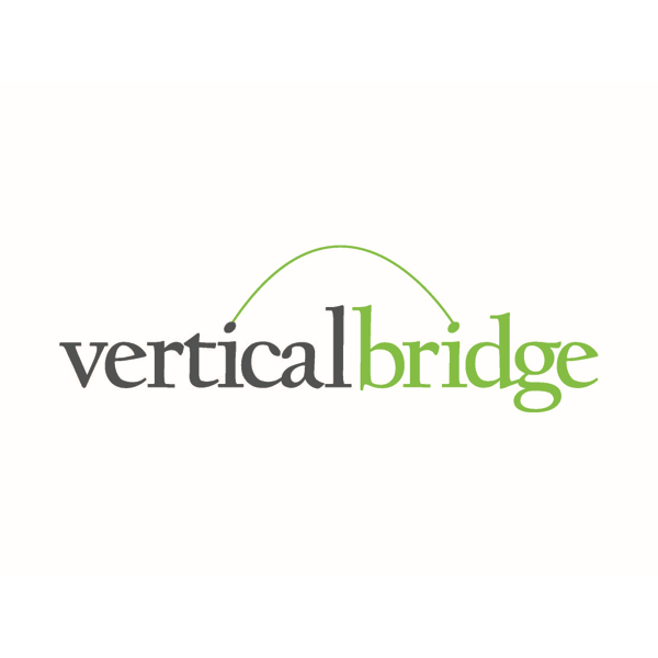 Logo with the words "vertical" in black and "bridge" in green, with a green arch above the words.