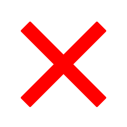 Red cross mark on a black background.