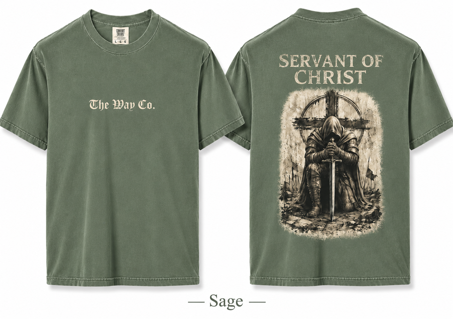 Servant of Christ Tee Sage.png