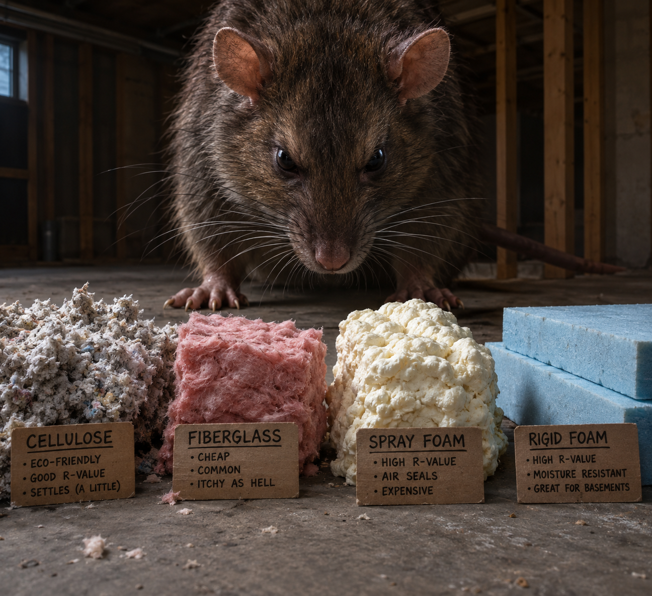 Which insulation is best for rodent control?
