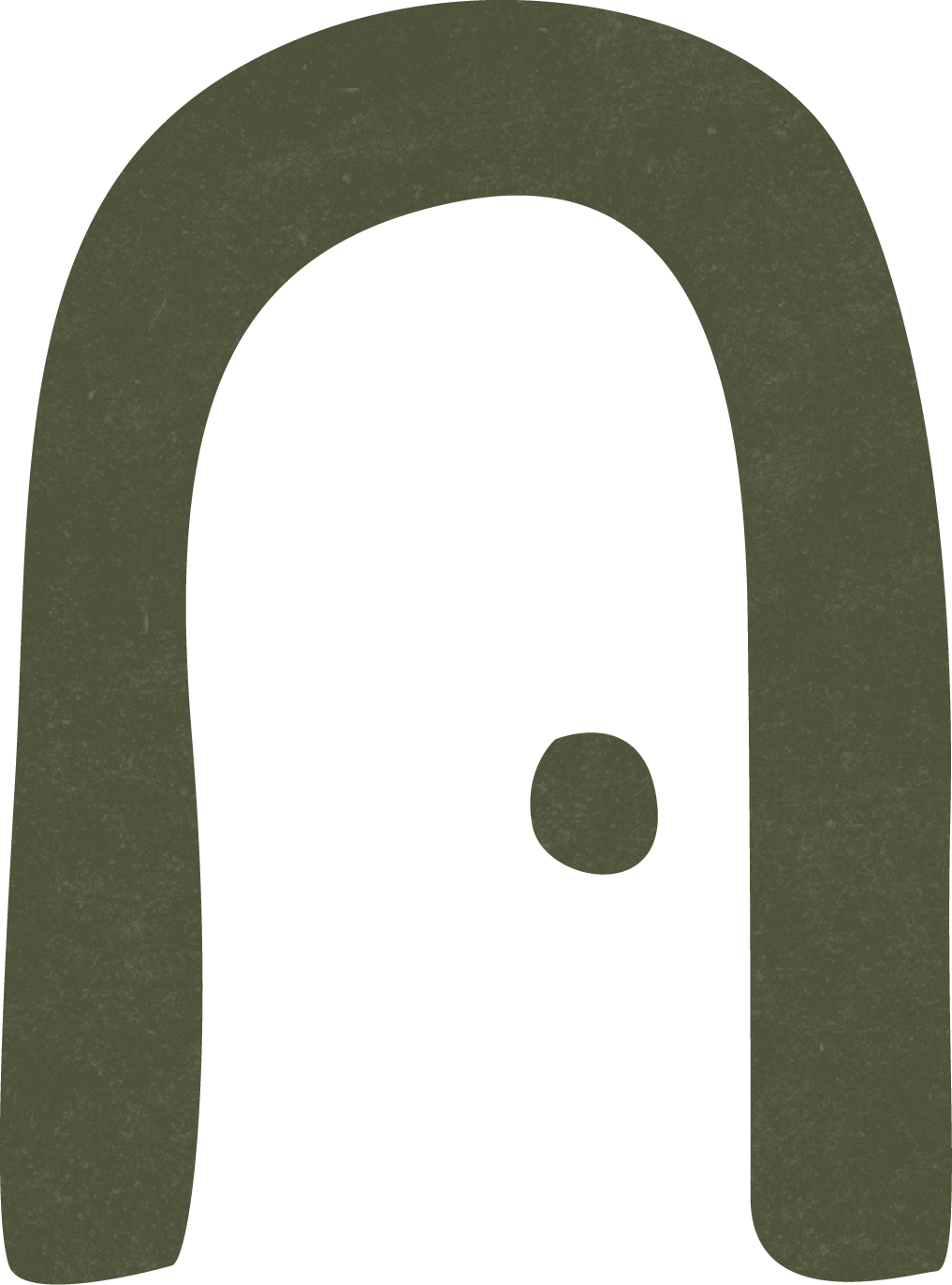 Stylized illustration of a padlock with a rounded shackle and a keyhole in the center, in muted green and black colors.