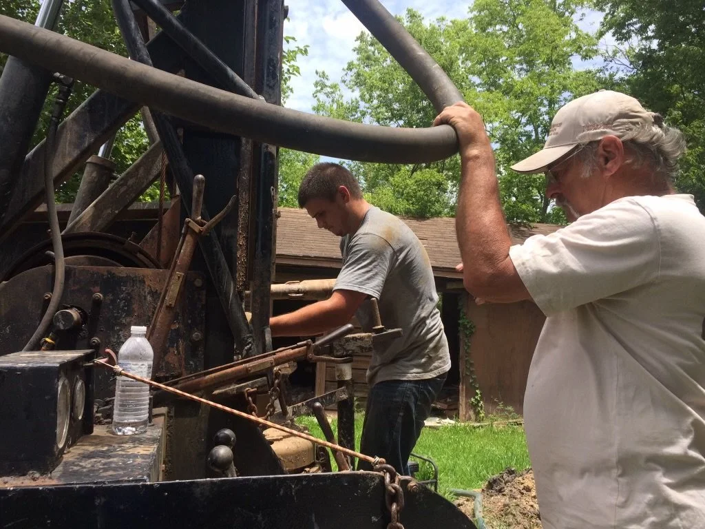 Walker Water Well crew operating residential well drilling equipment