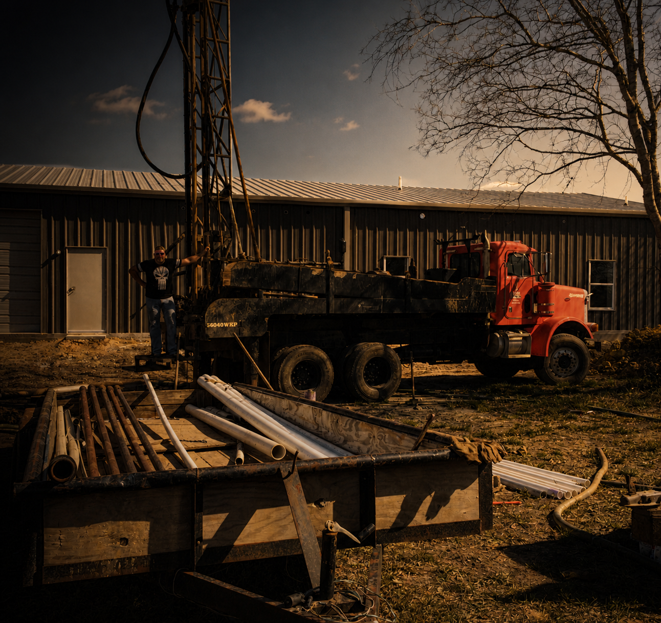 Residential water well drilling and installation service