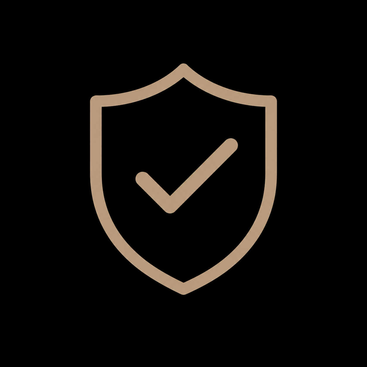 Icon of a shield with a check mark, symbolizing security or protection.