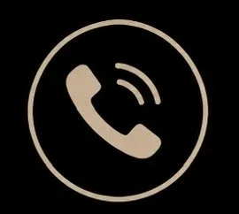 Icon of a phone receiver inside a circle