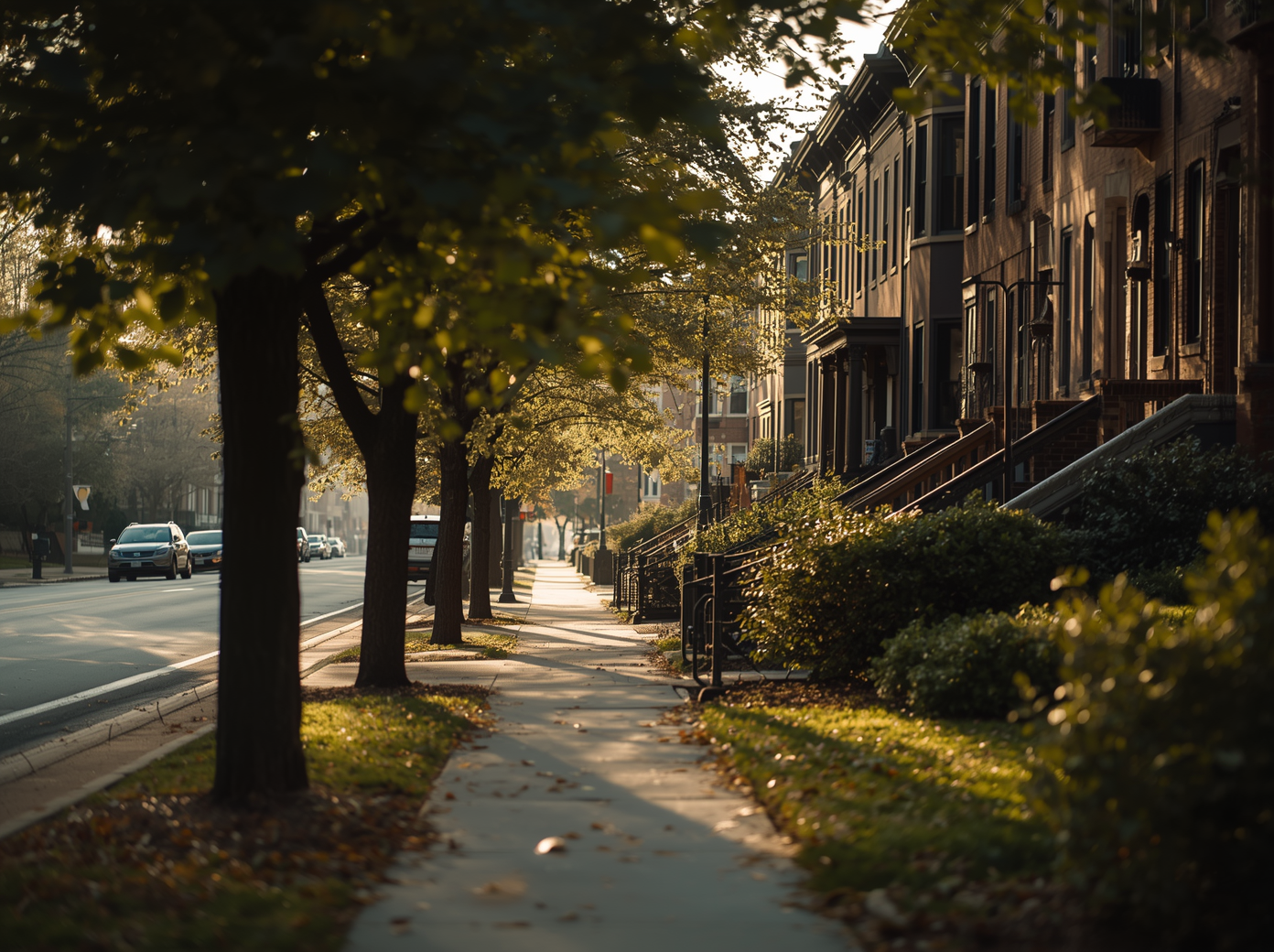 Therapy office in Chicago with warm neutral tones and seating area