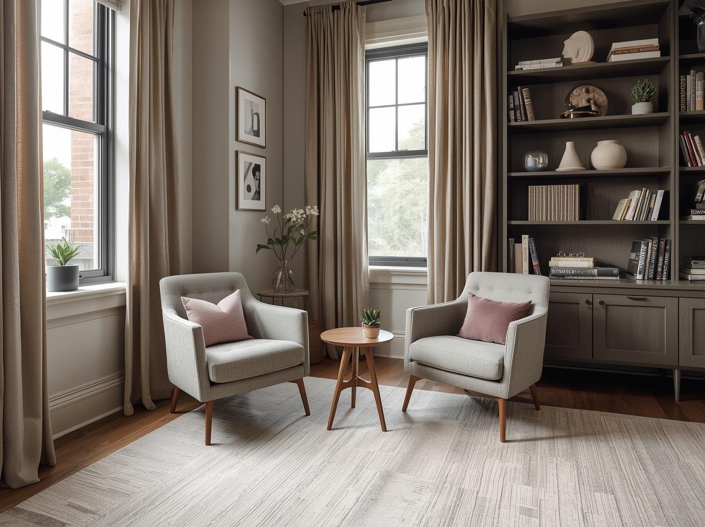Chicago therapy office for anxiety support with calm and grounding environment
