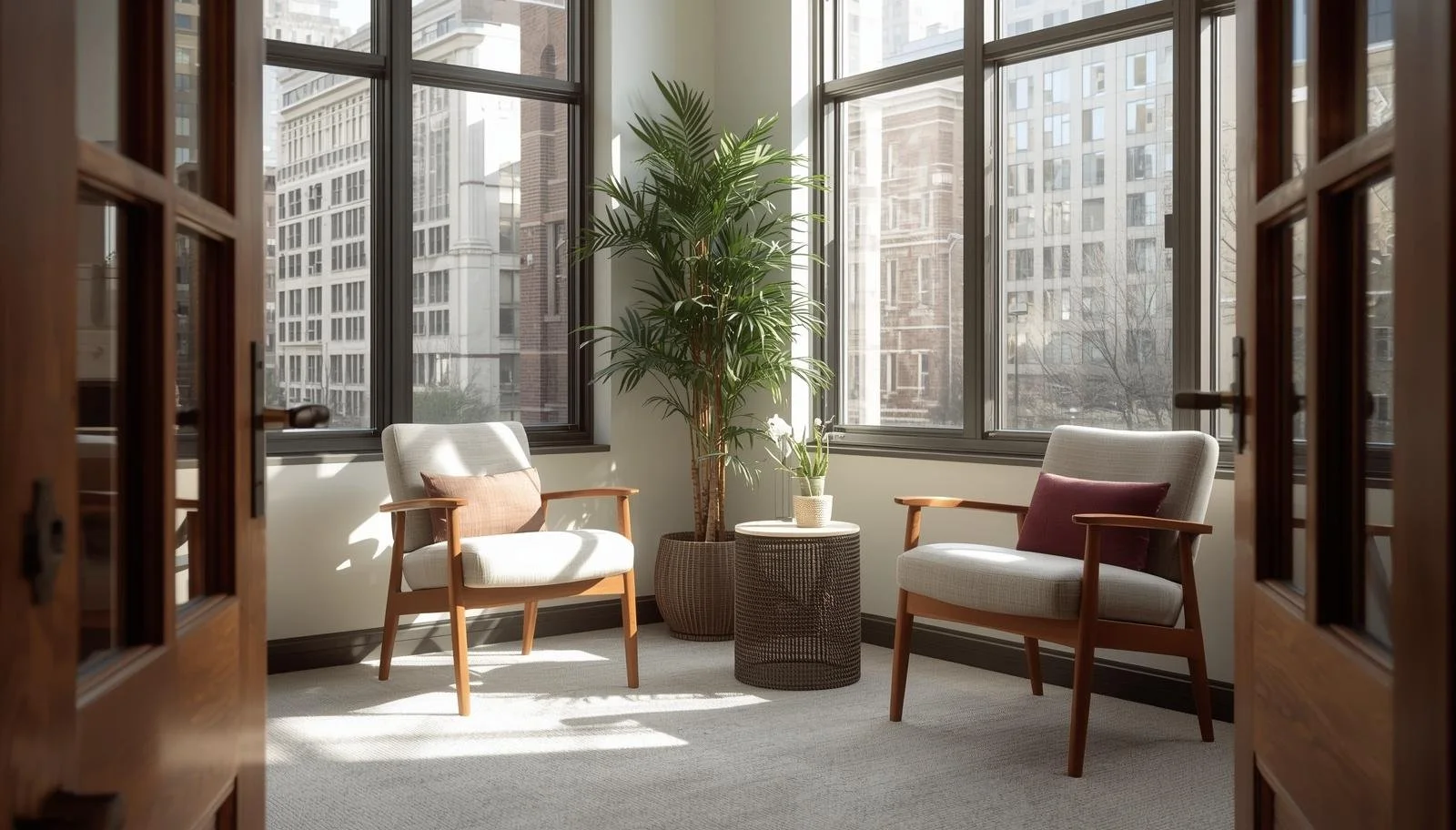 calm Chicago therapy space for couples and relationship work