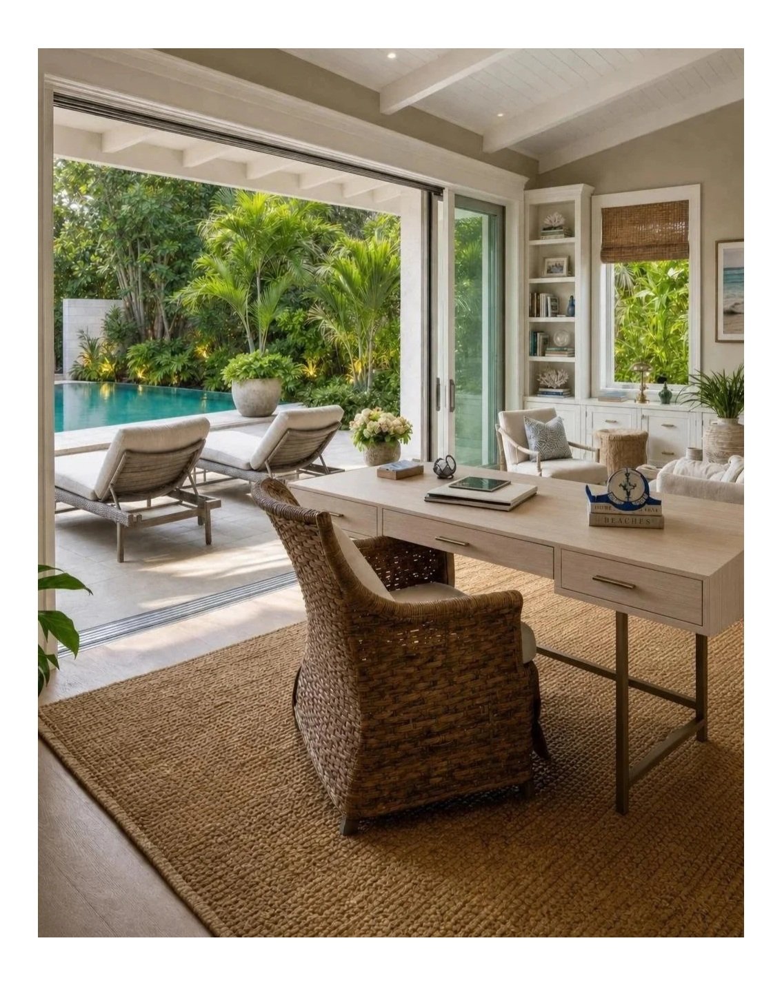 Contemporary open-concept living space with indoor-outdoor flow designed for busy Parkland families