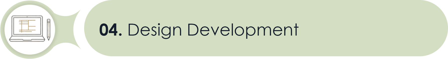 Icon of a laptop with design software on the screen and a pencil.