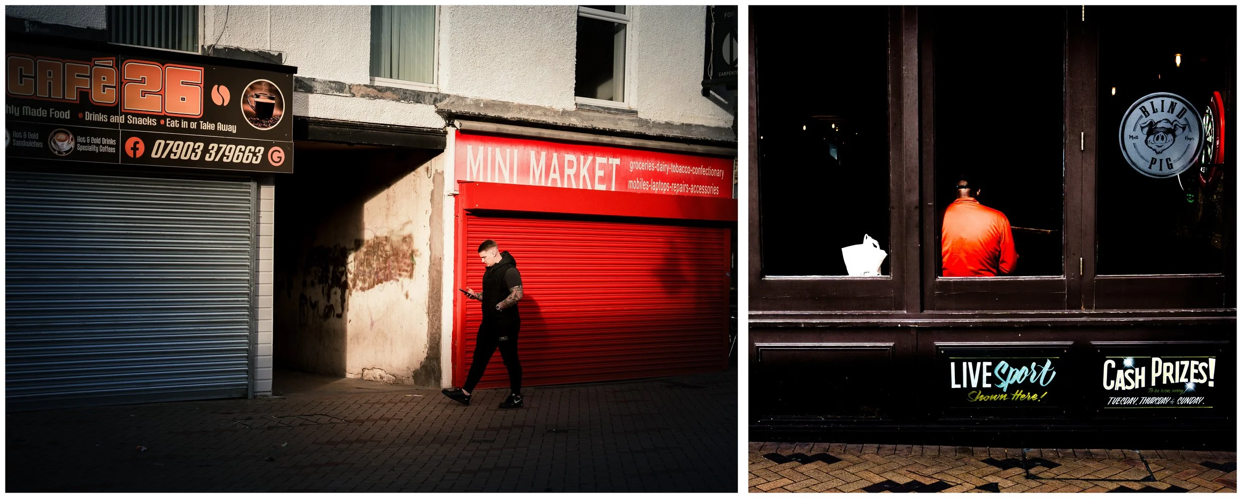 Diptych UK - Ossett and Wakefield in RED