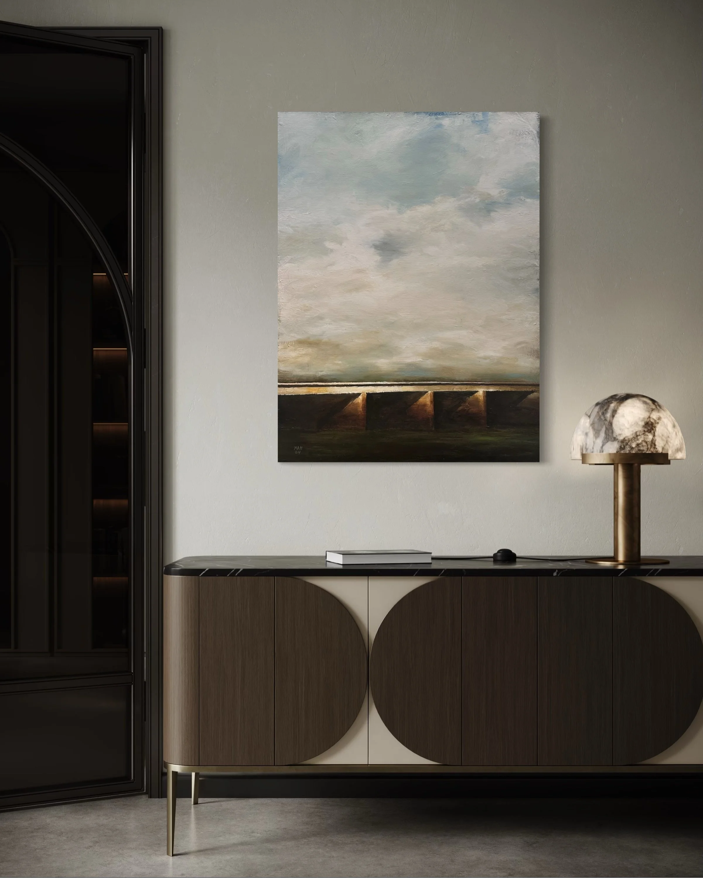 Overpass - in Modern Entry 30 x 40 oil on canvas Michael A Hidalgo IMG_2103.JPG