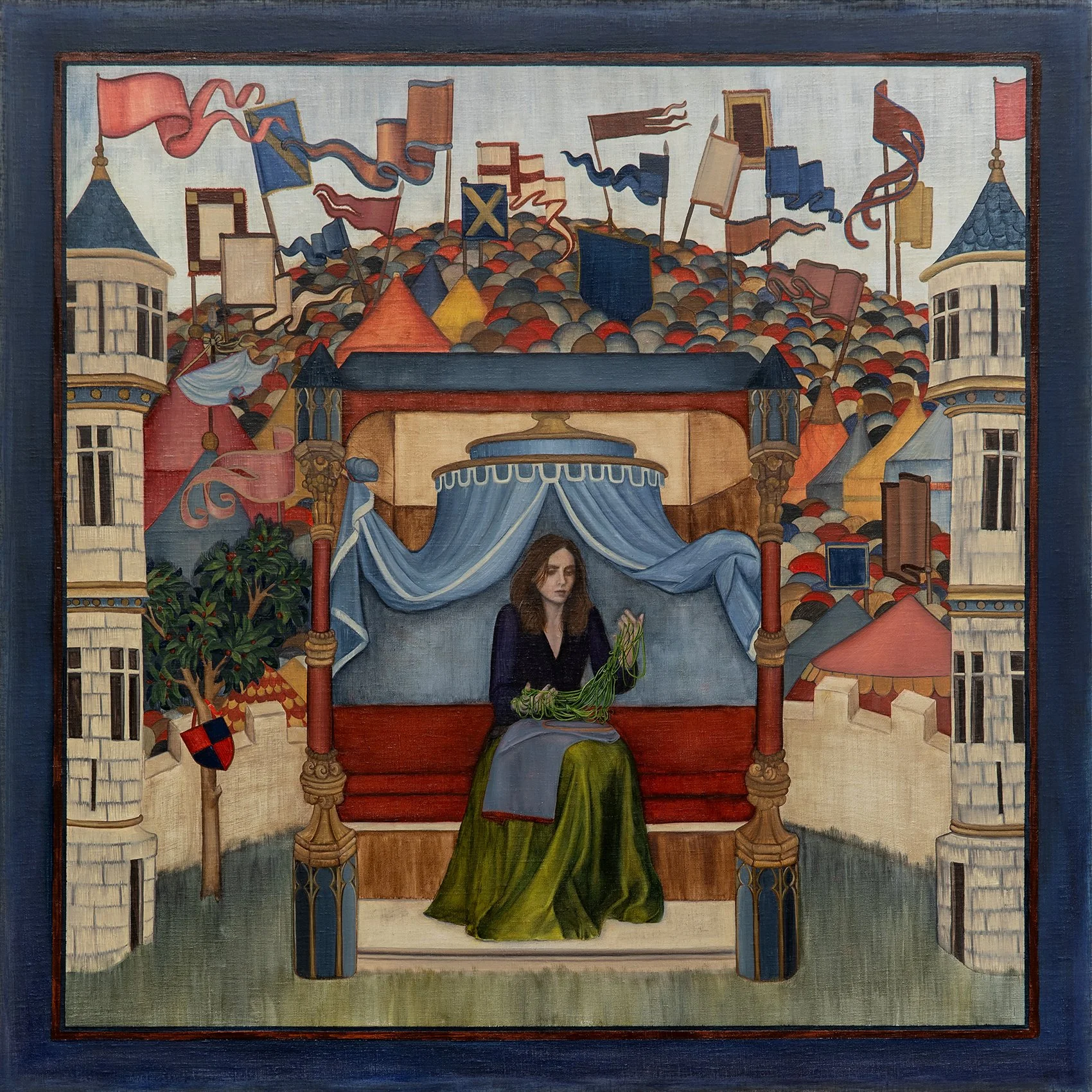 "VT SIT NOSTRA FORMA SVPERSTES (in order that our features may survive)", oil on linen over wood panel, 30 x 30 inches, 2026