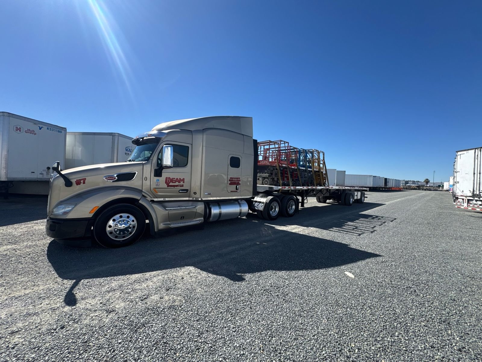 Semi truck ready for safe and timely heavy equipment transport – Prime Load Solutions best rates