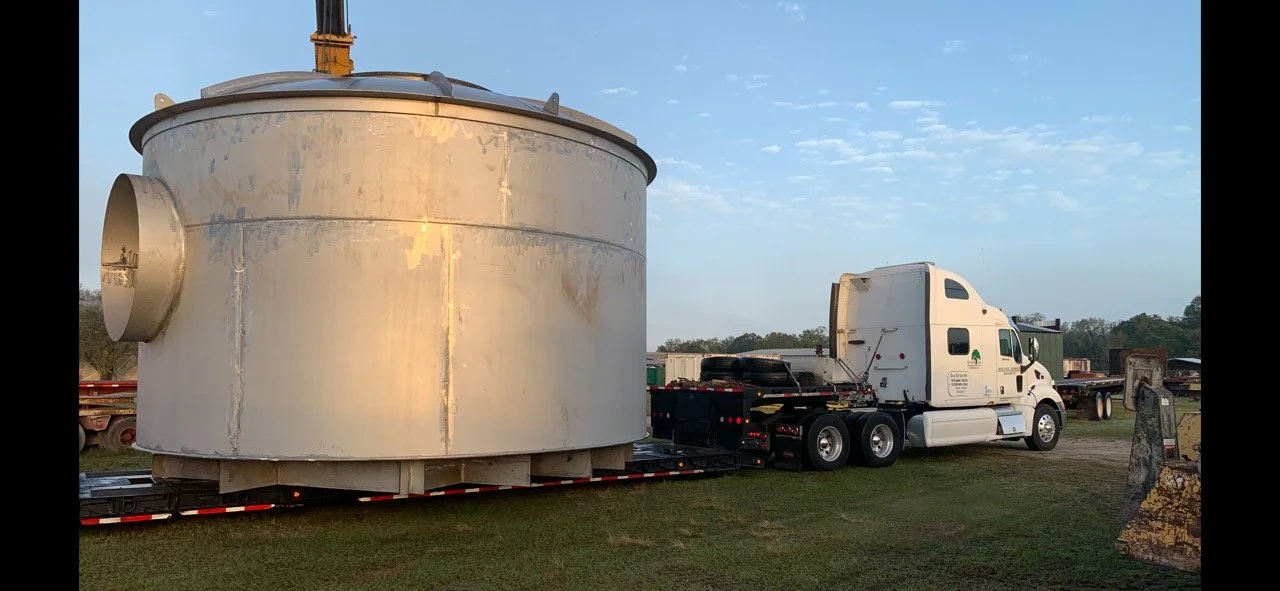 Large steel tank transported safely and on time – Prime Load Solutions best rates heavy haul