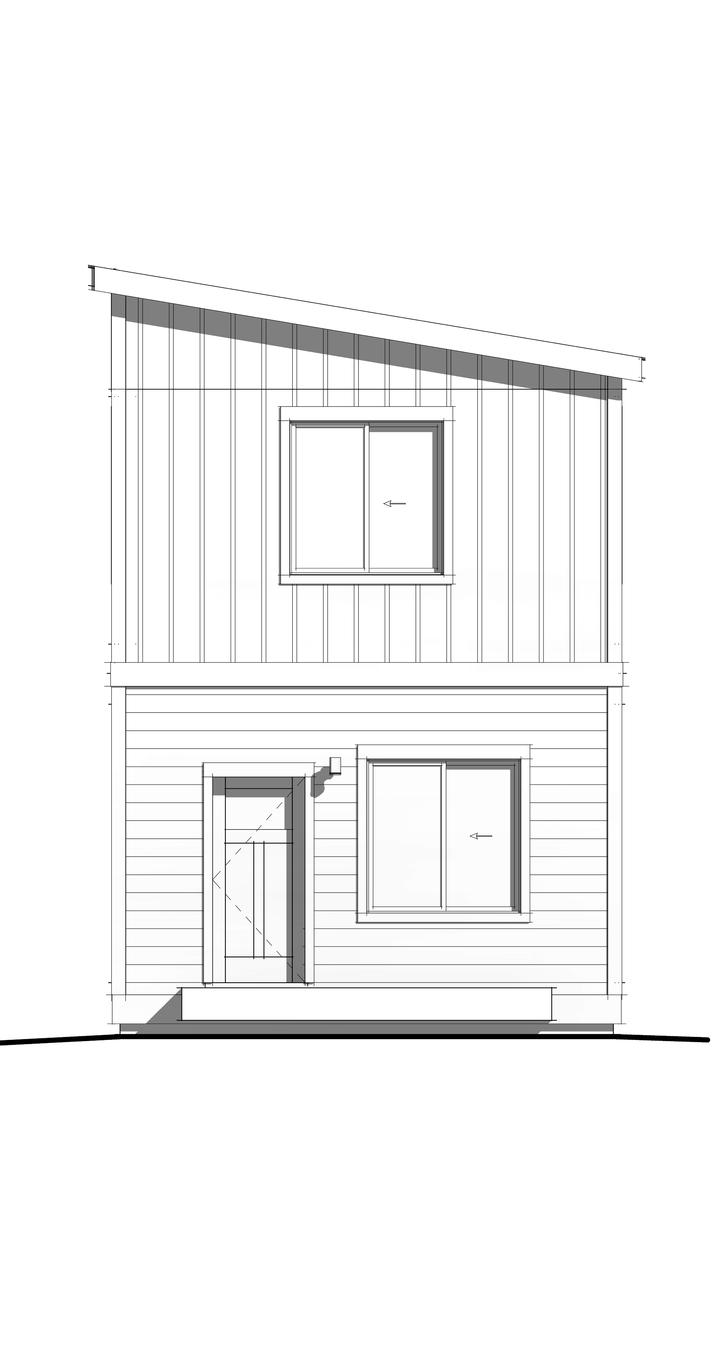 Elevation of a single family modular home