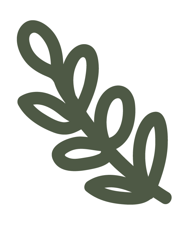 Green leaf outline.