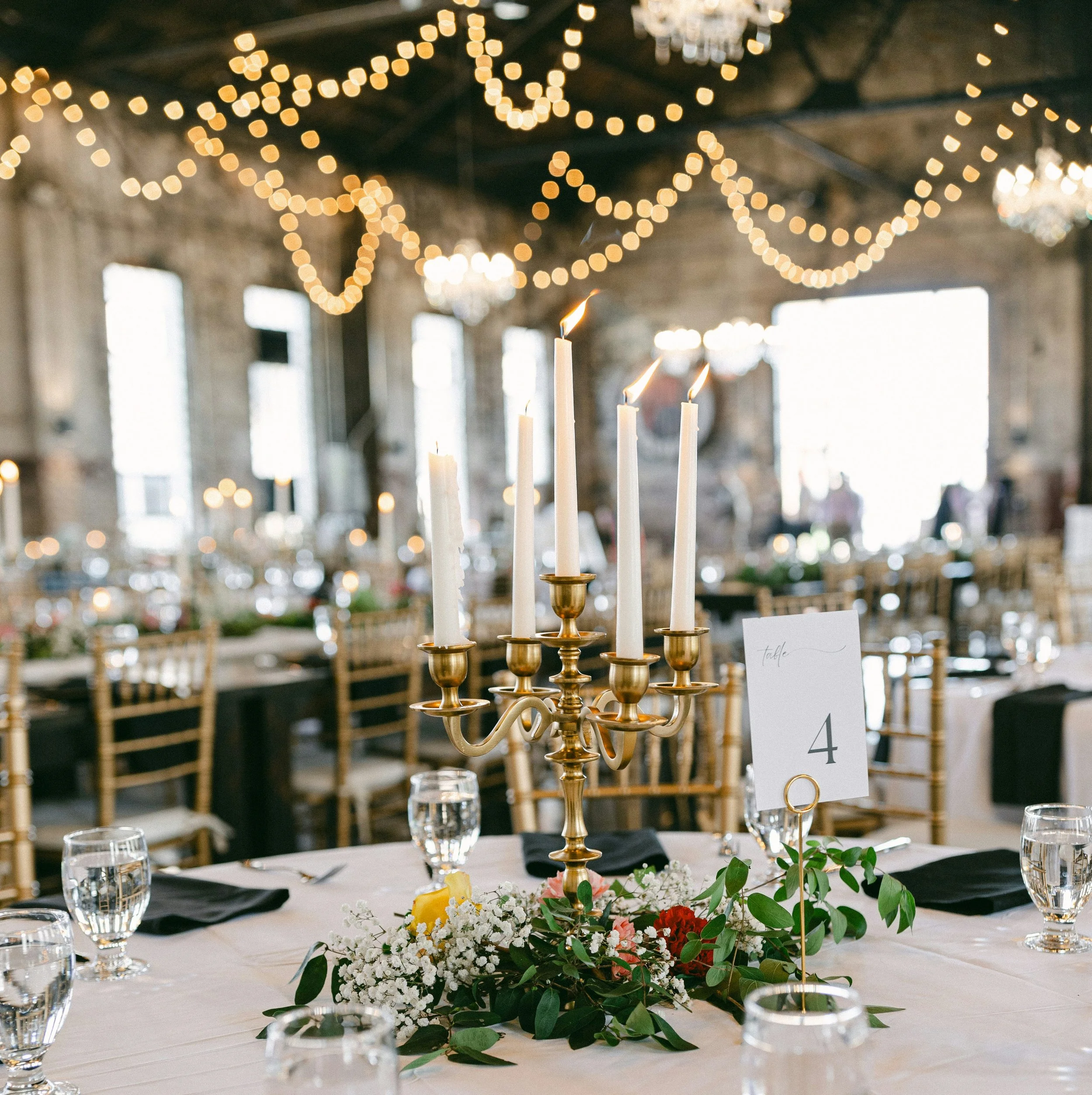 Wedding reception decor.