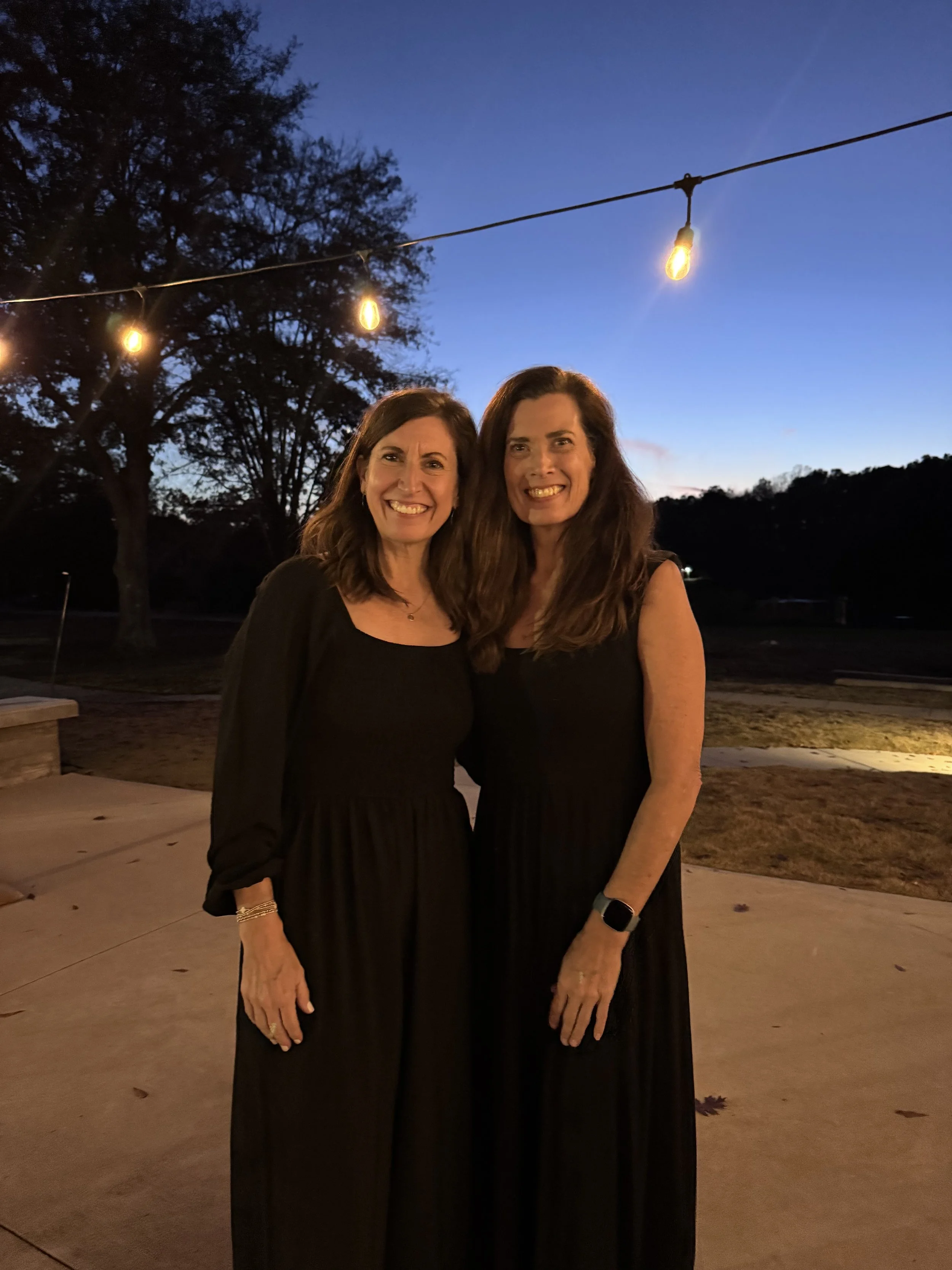Shelly and Susan after working a wedding.