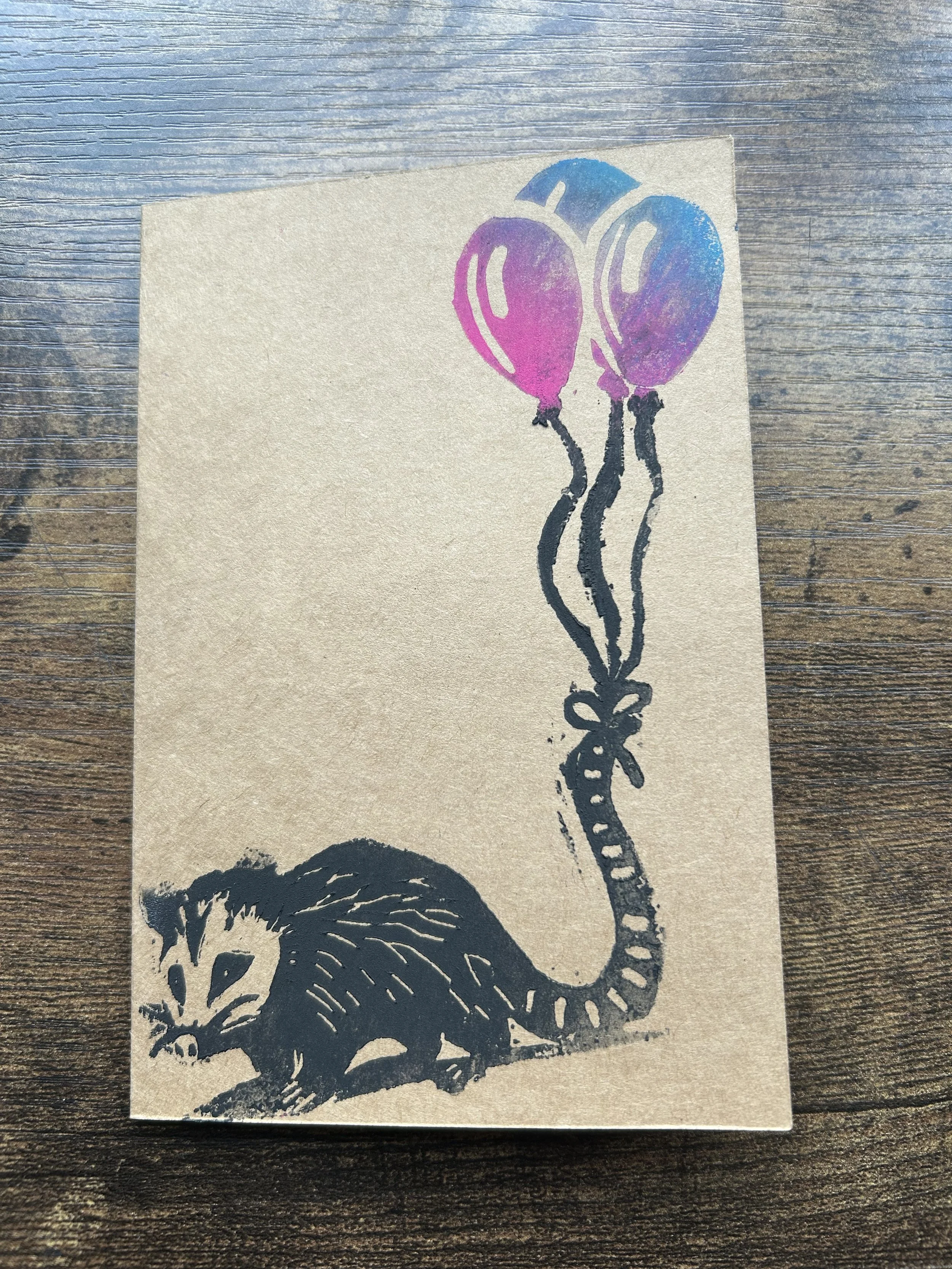 Party Possum Greeting Card