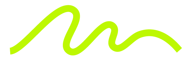 A black background with lime green cursive text.
