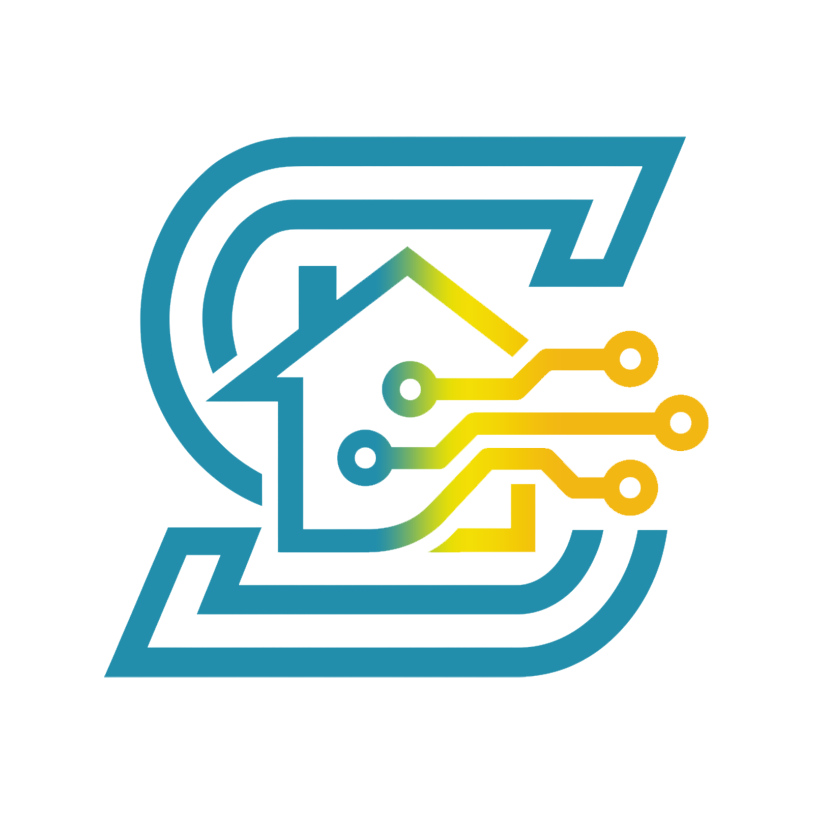 Logo combining a stylized human head outline with circuit lines representing technology and artificial intelligence.