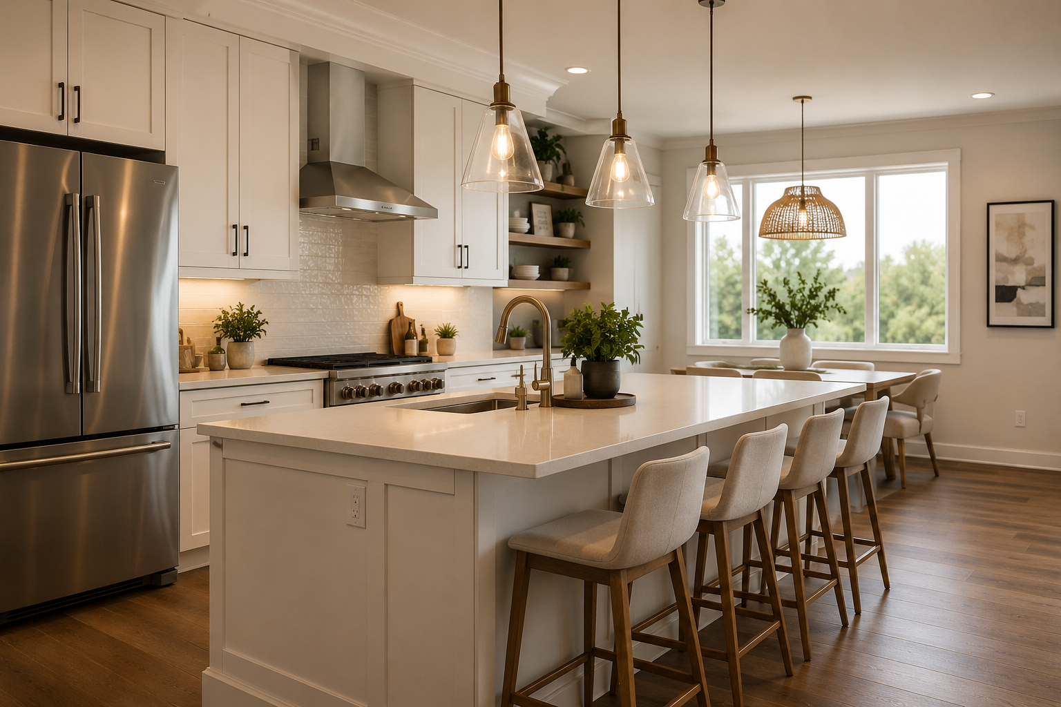 Modern kitchen representing homeownership, real estate opportunities, and a comfortable lifestyle for growing families.