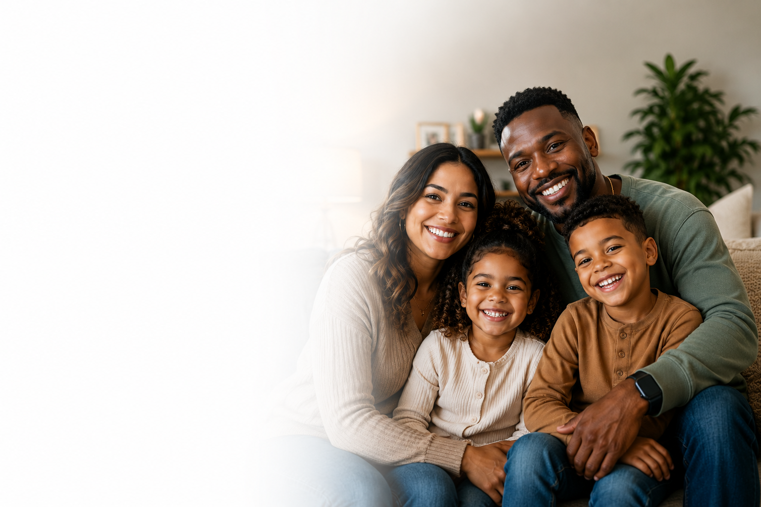 Happy family building a brighter future through financial stability, homeownership opportunities, and long-term success.