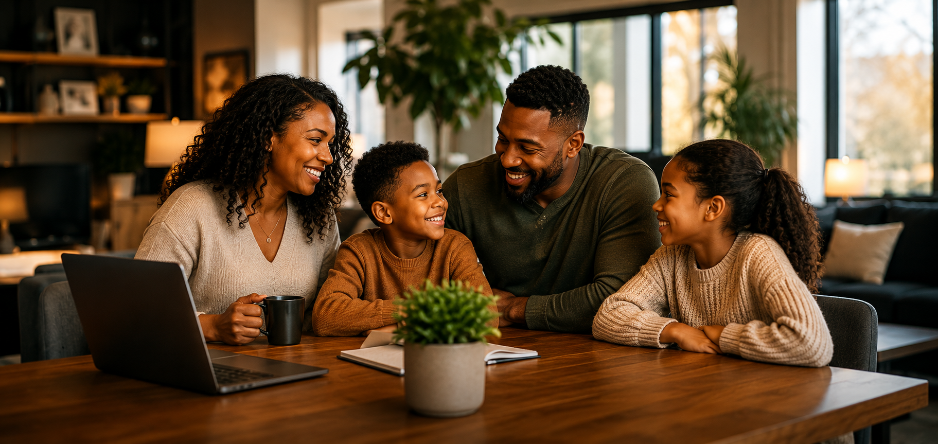 Family building a stronger future together through financial planning, business growth, and long-term wealth opportunities.