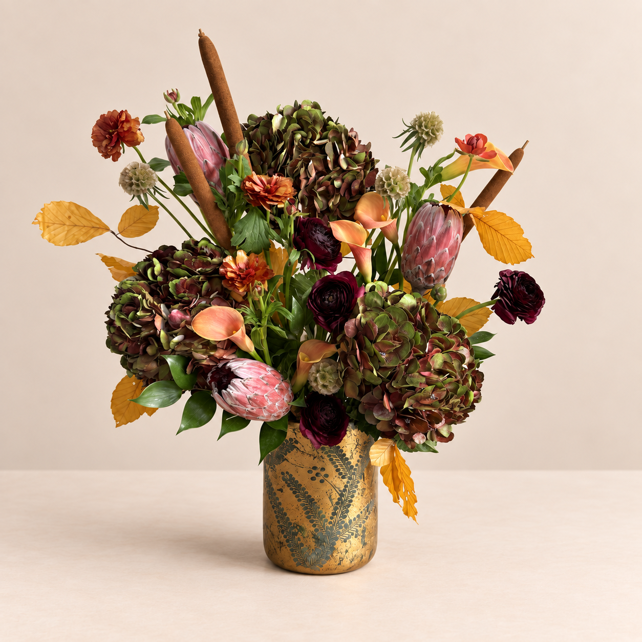Order The Thanksgiving Floral Set, a coordinated collection of seasonal fall arrangements by Grove Floral Studios in Miami for dinners and holiday entertaining.