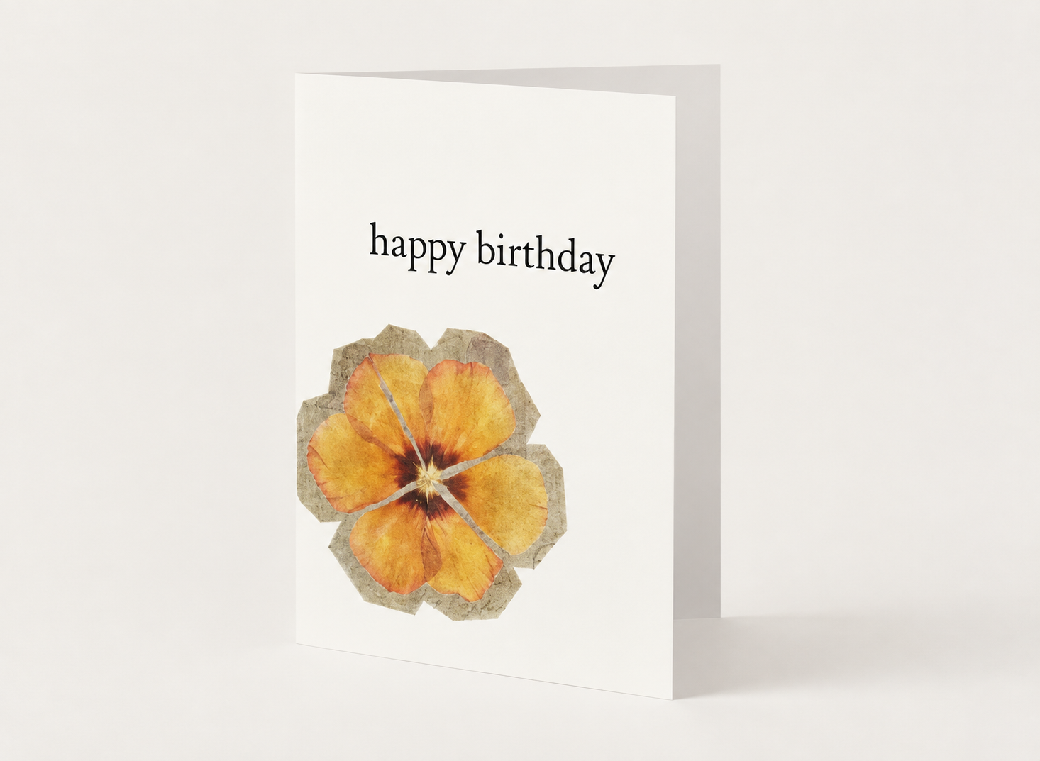 Grove botanical greeting cards printed on hemp paper with pressed flower-inspired artwork