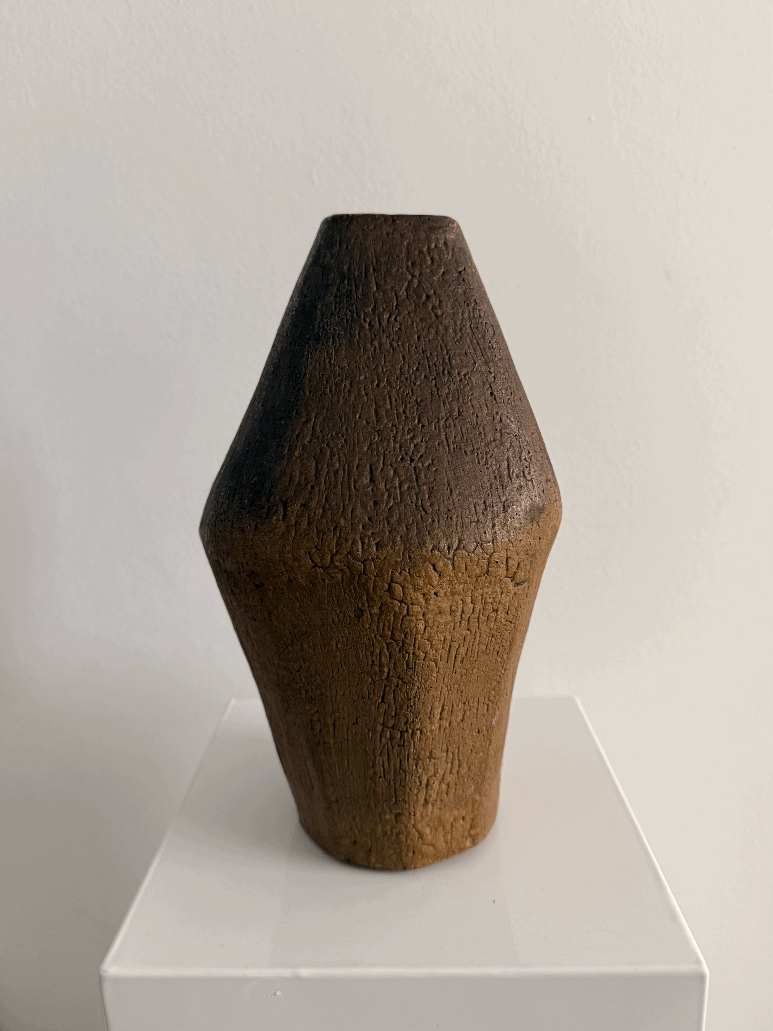 Brutalist Stoneware Vase - Vintage